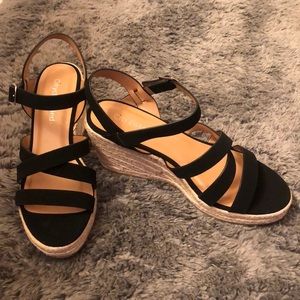 NWOT black wedges